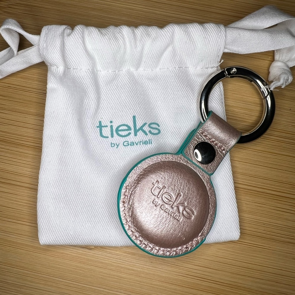 Tieks Rose Gold Leather Apple AirTag Holder from advent calendar day 2
